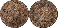 Frankreich Denier Tournois Louis XIV, Paris, Kupfer, S -