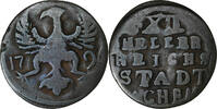 Deutsch Staaten 12 Heller Aachen, Bronze, SGE+ -