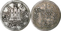 Free city of Hamburg Schilling Hamburg, Billon, S+ -