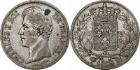 Frankreich 5 Francs Charles X, Marseille, Silber, SS -