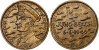 Belgien Medaille Georges Timmermans, Juno Beach, Bronze, fisch, VZ -