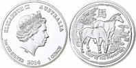 Australien Dollar Elizabeth II, Year of the Horse, Perth, PP, Silber -