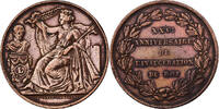 Belgien Medaille 25 ans de l'intronisation de Léopold Ier, Kupfer, SS -
