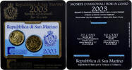 San Marino Set 20 ct. & 50 ct. Coin card, Rome, Nordic gold, UNZ -