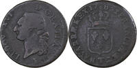 Frankreich Sol Louis XVI, Nantes, Kupfer, S -