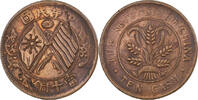 Republik China 10 Cash undated (1920), Kupfer, S+ -