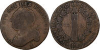 Frankreich 12 deniers françois Louis XVI, Bayonne, Kupfer, SGE+ -