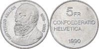 Schweiz 5 Francs Gottfried Keller, Bern, Cupronickel, VZ -