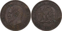 Frankreich 2 Centimes Napoleon III, Bordeaux, Bronze, SS -