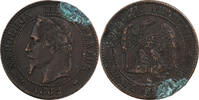 Frankreich 2 Centimes Napoleon III, Bordeaux, Bronze, SS -