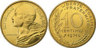 Frankreich 10 Centimes Marianne, MDP, série FDC, Aluminum-Bronze, STGL -