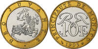 Monaco 10 Francs Rainier III, MDP, Série BU, Bi-Metallic, STGL -