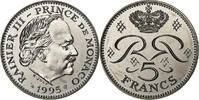 Monaco 5 Francs Rainier III, MDP, Série BU, Kupfer-Nickel, STGL -
