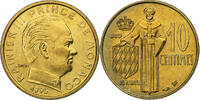 Monaco 10 Centimes Rainier III, MDP, Série BU, Aluminum-Bronze, STGL -