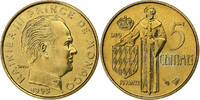 Monaco 5 Centimes Rainier III, MDP, Série BU, Aluminum-Bronze, STGL -