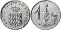 Monaco Centime Rainier III, MDP, Série BU, Stainless Steel, STGL -