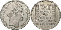 Frankreich 20 Francs Turin, Paris, Silber, VZ -