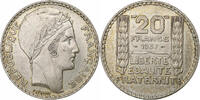 Frankreich 20 Francs Turin, Paris, Silber, VZ -