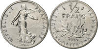 Frankreich 1/2 Franc Semeuse, MDP, série FDC, Nickel, STGL -