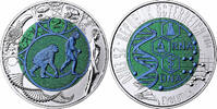Österreich 25 Euro Evolution, Colourized, Vienna, Bi-Metallic, STGL -