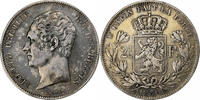 Belgien 2-1/2 Francs Leopold I, Bruxelles, Silber, S+, KM:11 -