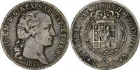 Kingdom of Sardinia 5 Lire Vittorio Emanuele I, Silber, SS, KM:113 -
