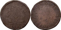 Frankreich 10 Centimes Louis XVIII, Obsidionale, Antwerpen, Kupfer, SGE -