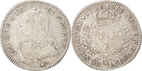 Frankreich 1/2 ECU, 44 Sols Münze, Louis XV, 1/2 Écu aux branches d'olivier -