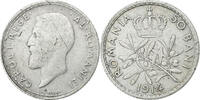 Rumänien 50 Bani Carol I, 1912, Brussels, Silber, SS, KM:41 -