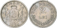 Rumänien 2 Lei Ferdinand I, Brussels, Kupfer-Nickel, S+, KM:47 -