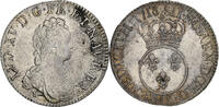 Frankreich Ecu Vertugadin Louis XV, Caen, reformed, Silber, SS -