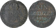 Österreich 1 Kreuzer Franz I, Alba Iulia, Kupfer, S, KM:2113 -
