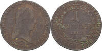 Österreich 1 Kreuzer Franz I, Baia mare, Kupfer, S, KM:2112 -