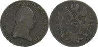 Österreich 3 Kreuzer Franz II, Alba Iulia, Kupfer, S, KM:2115.3 -
