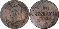 Frankreich 1 Centime Dupré, Paris, Kupfer, S+ -