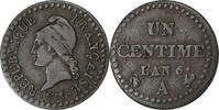 Frankreich 1 Centime Dupré, Paris, Kupfer, SS -