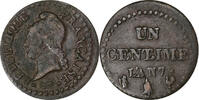 Frankreich 1 Centime Dupré, Paris, Kupfer, S -