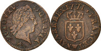 Frankreich Liard Münze, Louis XV, Liard à la vieille tête, Lille, S+ -