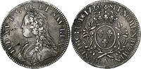 Frankreich Ecu aux branches d'olivier Louis XV, Paris, Silber, SS -