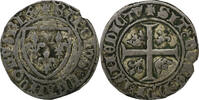 Frankreich Blanc Guénar Charles VI, La Rochelle, 2nd Emission, Billon -