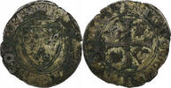 Frankreich Blanc Guénar Charles VI, 1389, Billon, SGE+, Duplessy:377A -