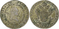 Österreich 20 Kreuzer Franz I, Alba Iulia, Silber, S+, KM:2143 -
