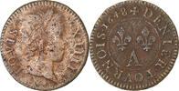 Frankreich Denier Tournois Louis XIV, Paris, Kupfer, S, Gadoury:70 -