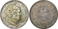 Frankreich 25 Centimes Louis Philippe I, Rouen, Silber, SS+, Gadoury:357 -