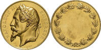 Frankreich Medaille Napoléon III, Copper Gilt, Oudiné, VZ -