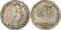 Frankreich betaalpenning Louis XIV, Chambre aux Deniers, Silber, VZ -