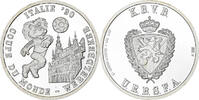 Belgien betaalpenning Coupe du monde 1990 en Italie, Silber, UNZ -