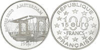 Frankreich 100 Francs-15 Ecus Magere Brug, Amsterdam, MDP, PP, Silber -