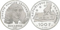 Frankreich 100 Francs-15 Ecus Descartes, MDP, PP, Silber, UNZ, KM:1002 -