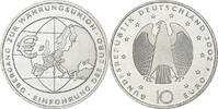 Deutschland 10 Euro Introduction de l'euro, Stuttgart, Silber, UNZ -